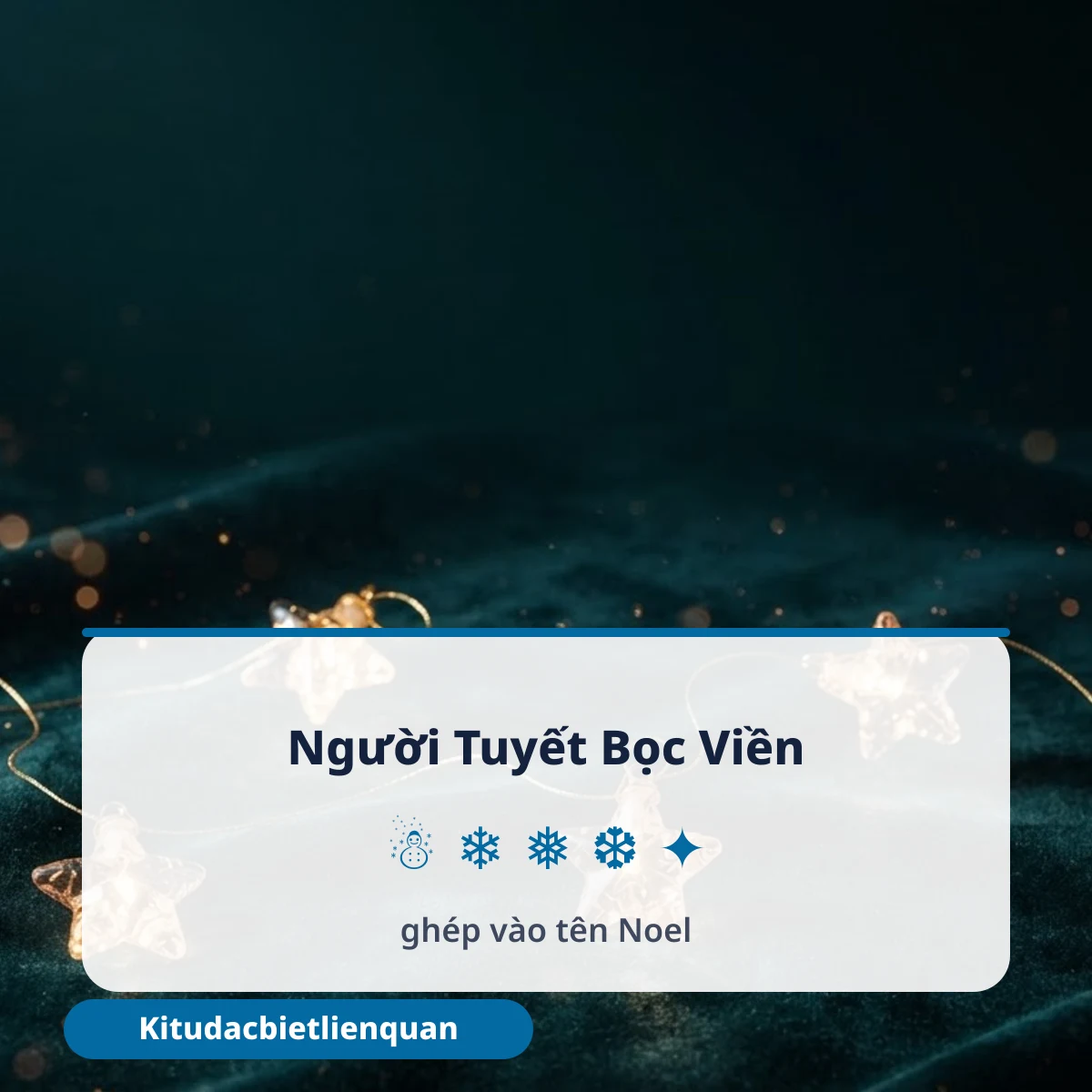 Người tuyết bọc viền và ghép vào tên Noel
