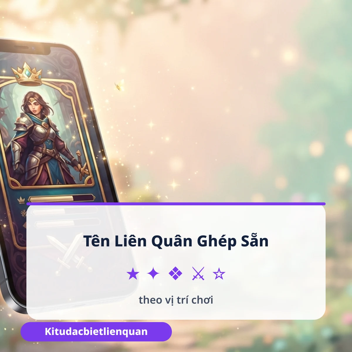 Kí hiệu hay dùng trong tên Liên Quân: sao, quân cờ, kiếm