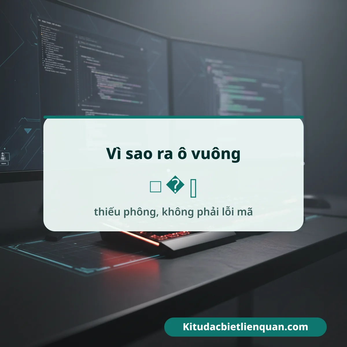 Vì sao kí tự đặc biệt ra ô vuông